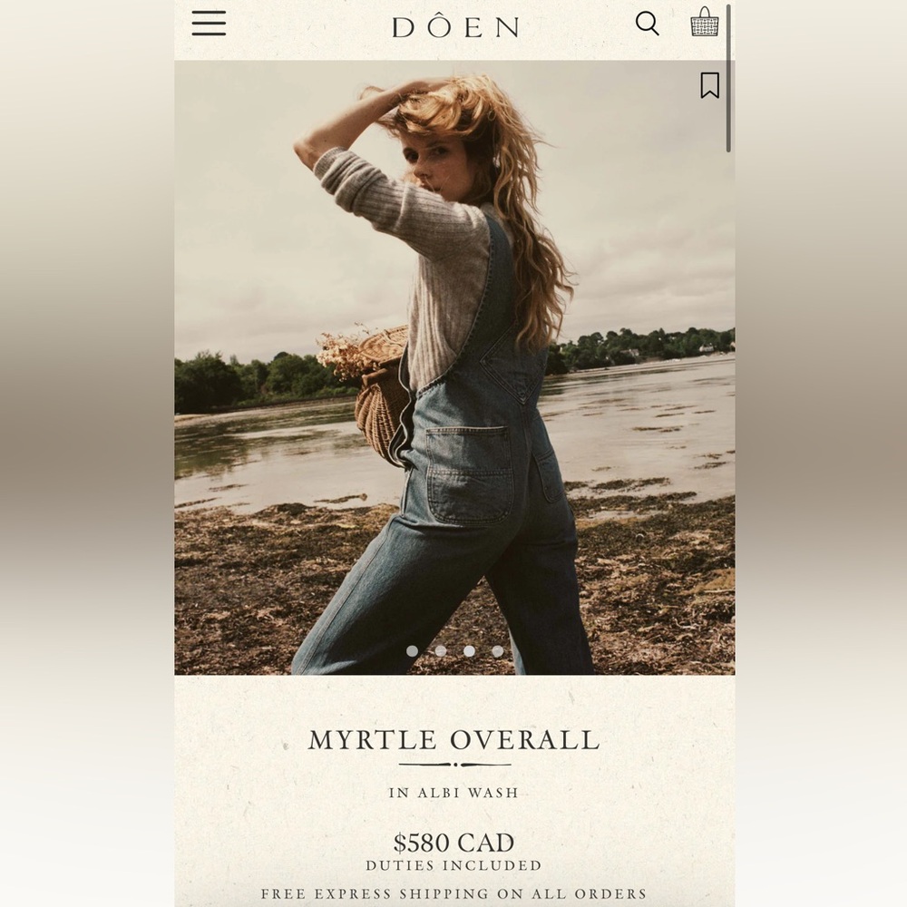 DÔEN Myrtle Overall. Size 28 - Picture 9 of 10